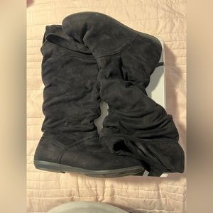 Nine West Womens Black Suede Boots Size 8